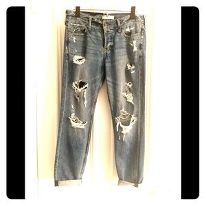 Abercrombie distressed boyfriend jeans